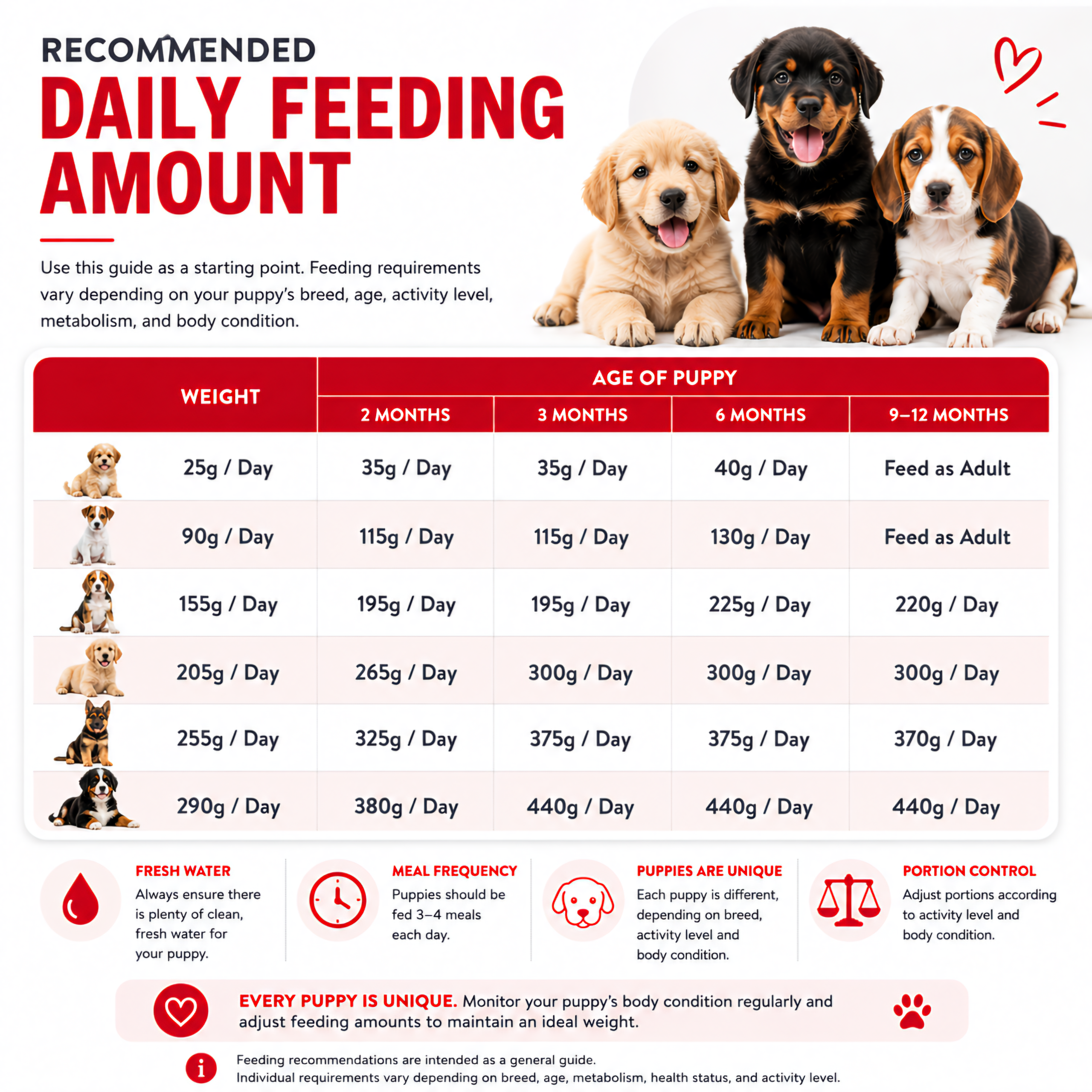 Recommended Daily Feeding Amount